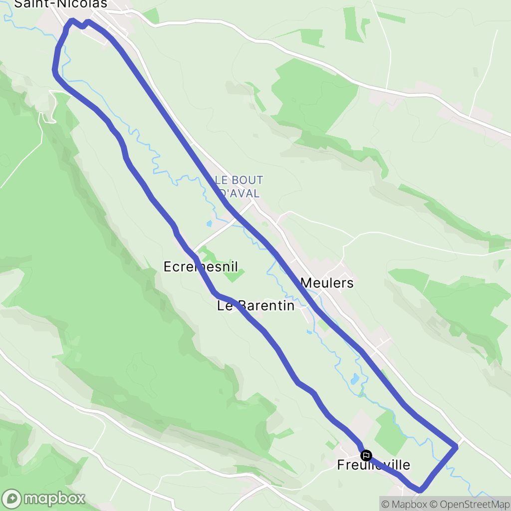 Freulleville : carte du parcours de randonnée - France