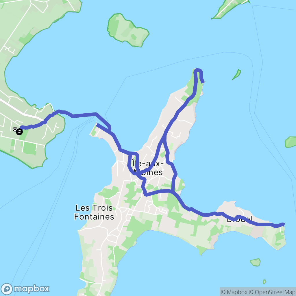 Baden : carte du parcours de randonnée - France