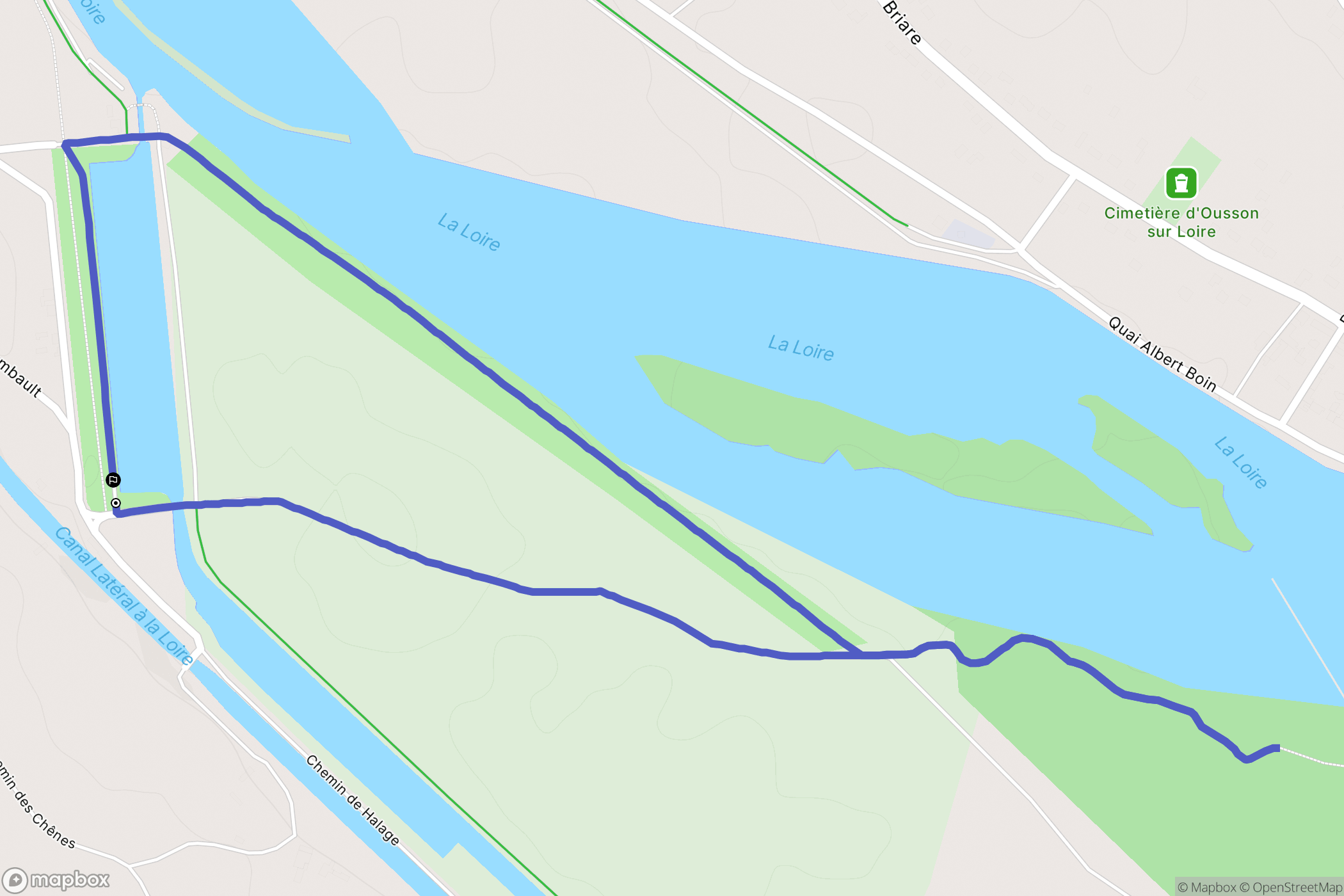 Châtillon-sur-Loire : carte du parcours de randonnée - France