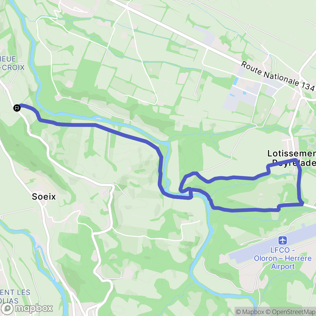 Oloron-Sainte-Marie : carte du parcours de randonnée - France