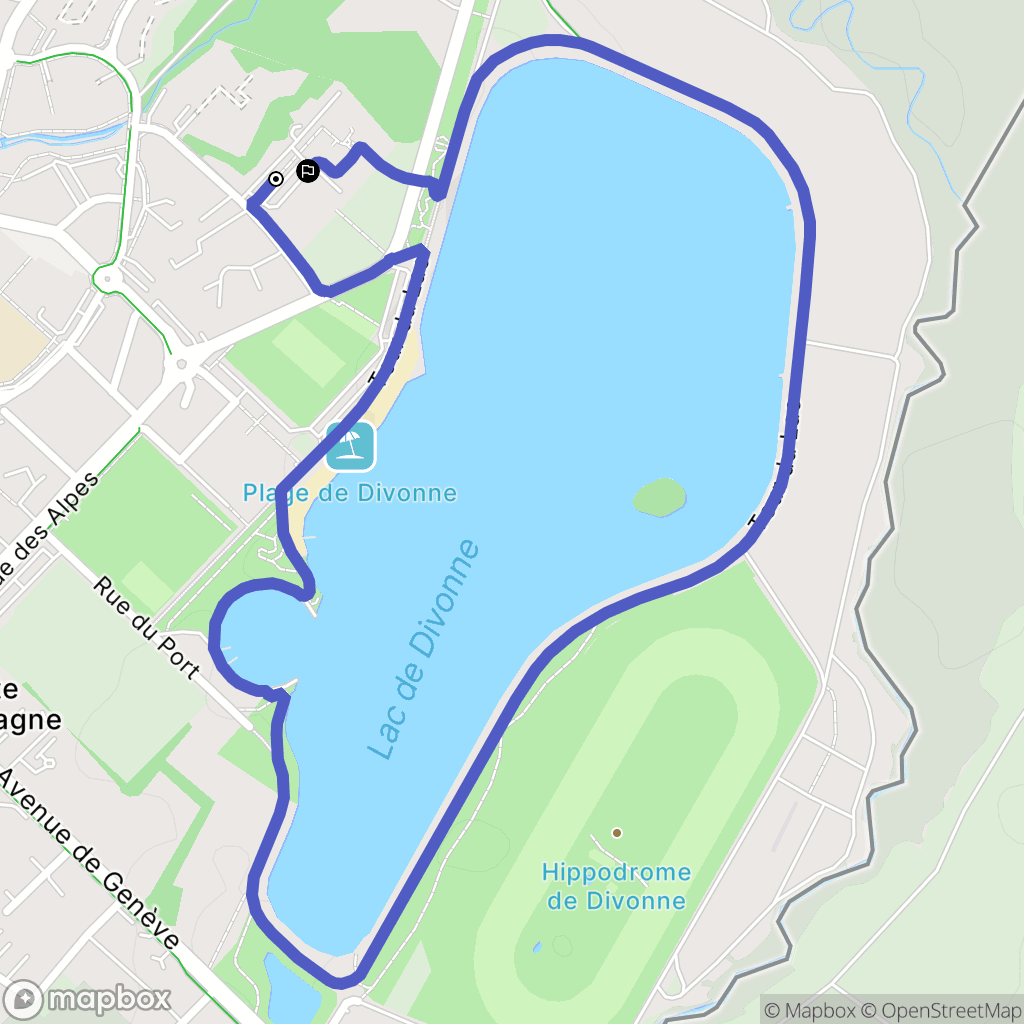 Divonne-les-Bains : carte du parcours de randonnée - France
