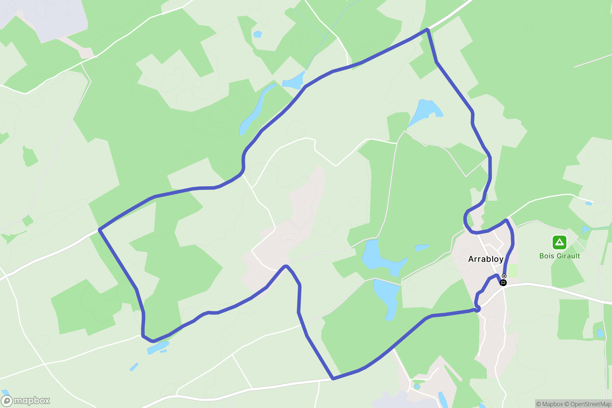 Gien : carte du parcours de randonnée - France
