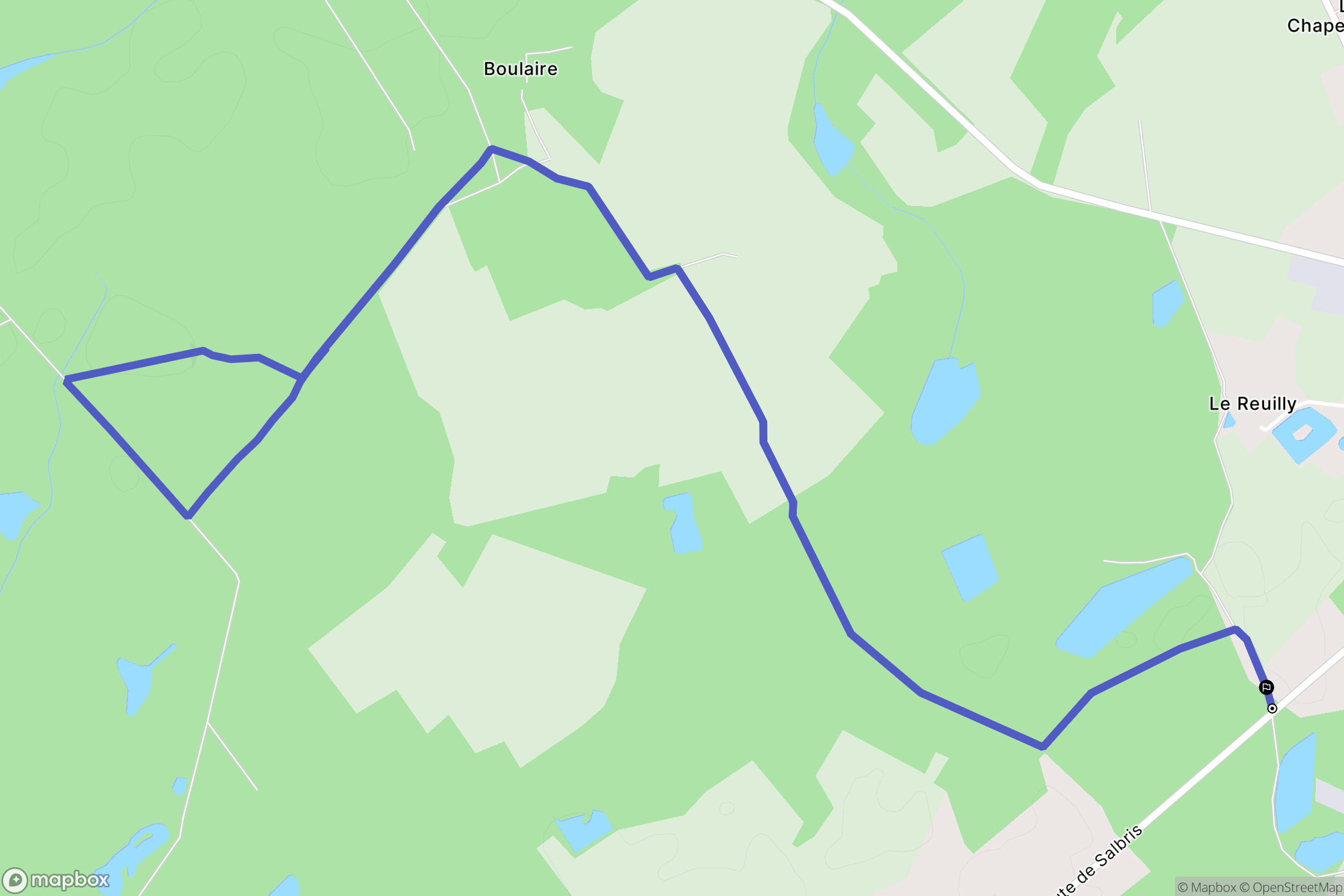 Pierrefitte-sur-Sauldre : carte du parcours de randonnée - France
