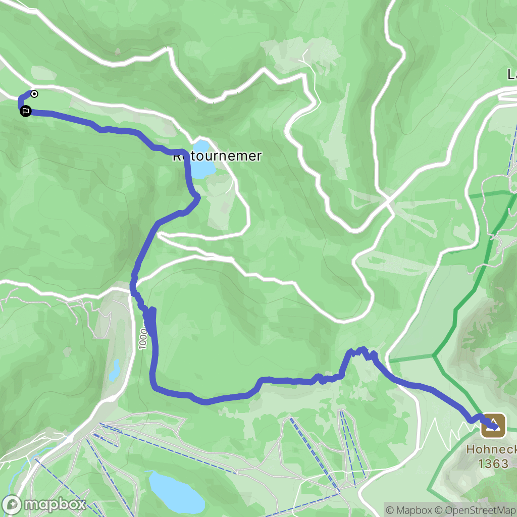 Xonrupt-Longemer : carte du parcours de randonnée - France