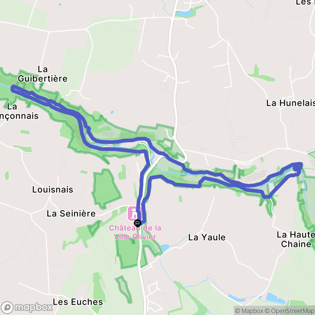 Mézières-sur-Couesnon : carte du parcours de randonnée - France