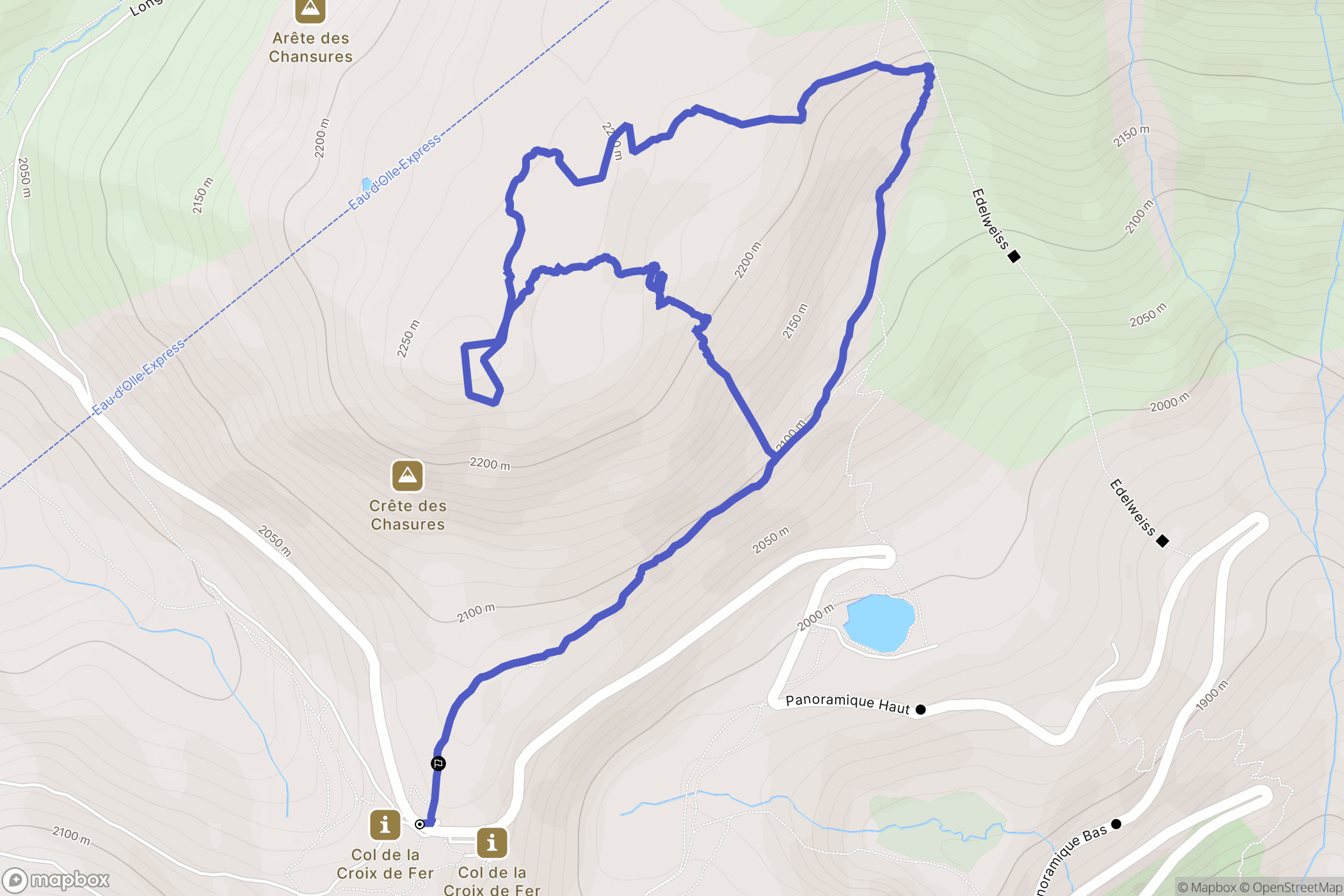 Saint-Sorlin-d'Arves : carte du parcours de randonnée - France