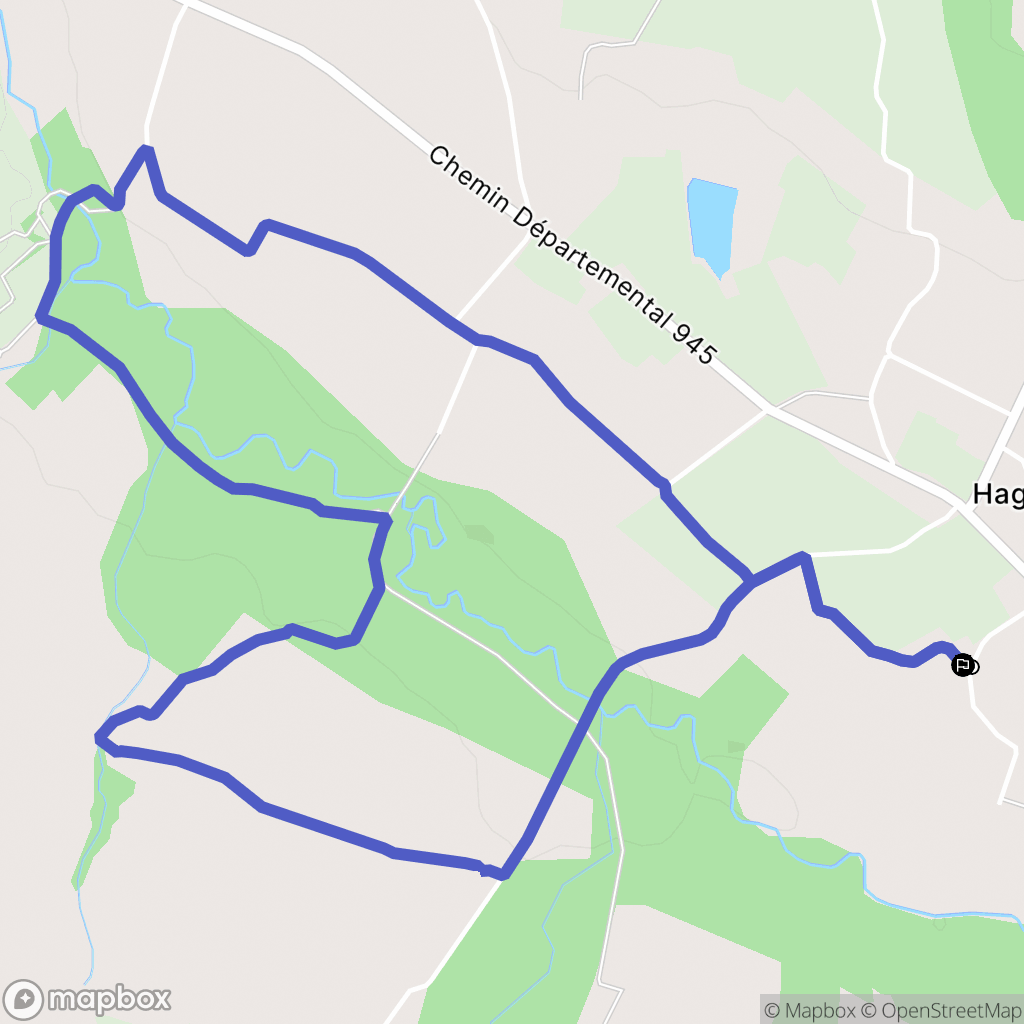 Hagetaubin : carte du parcours de randonnée - France