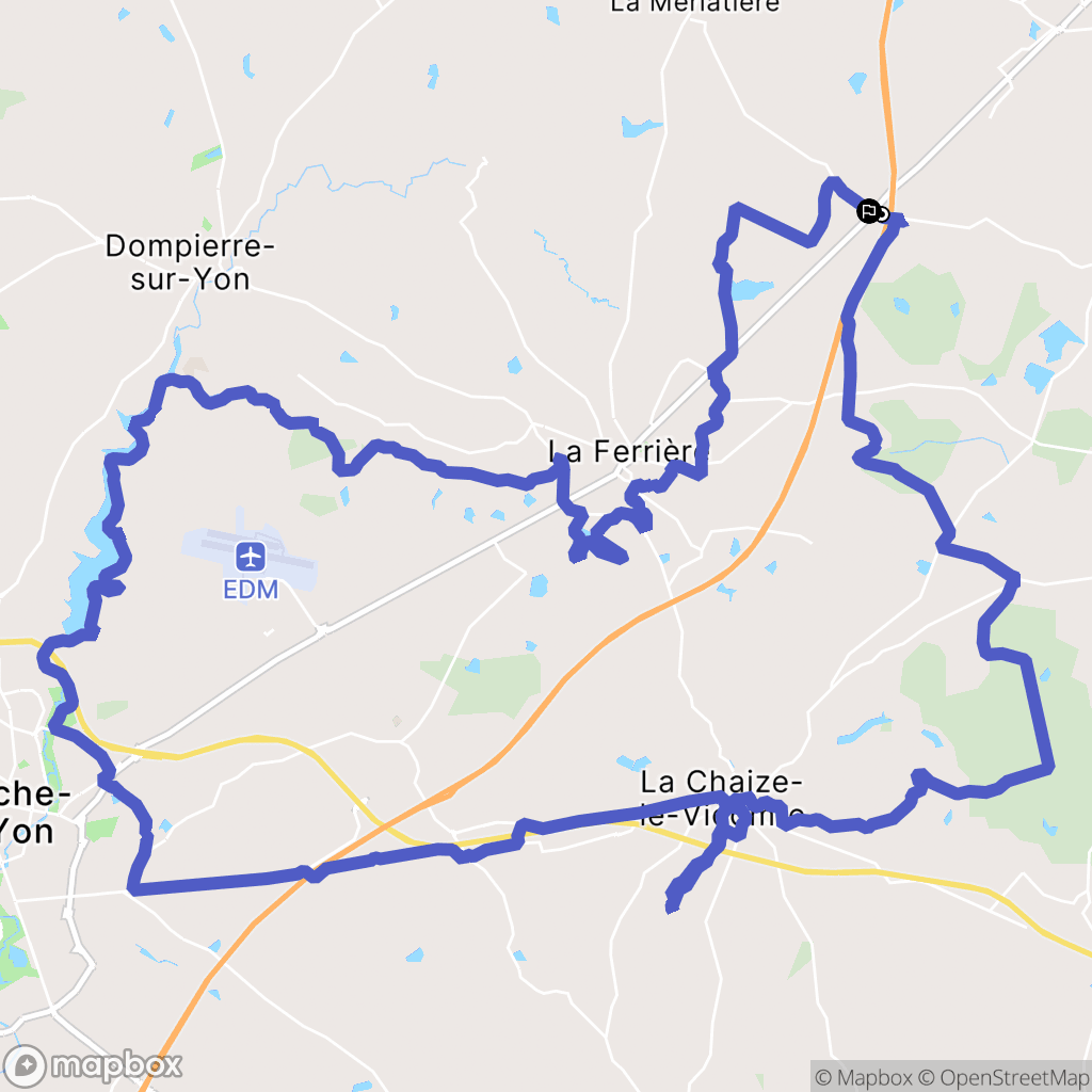 La Merlatière : carte du parcours de randonnée - France