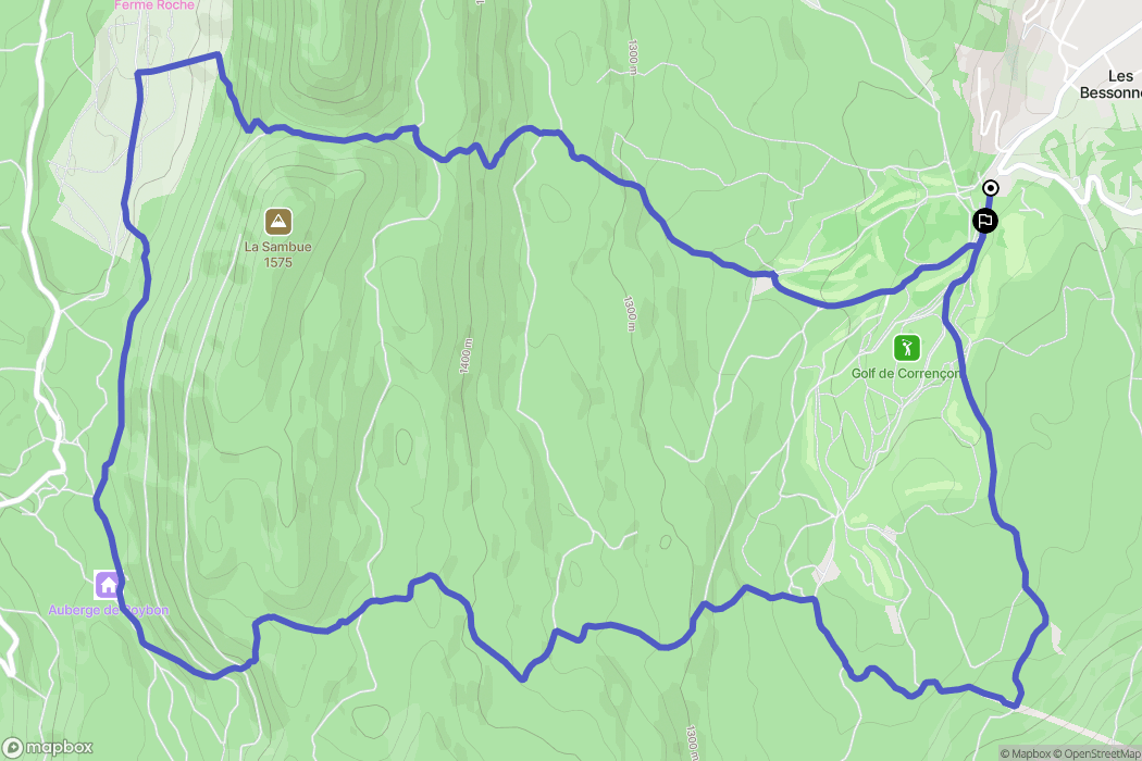 Corrençon-en-Vercors : carte du parcours de randonnée - France