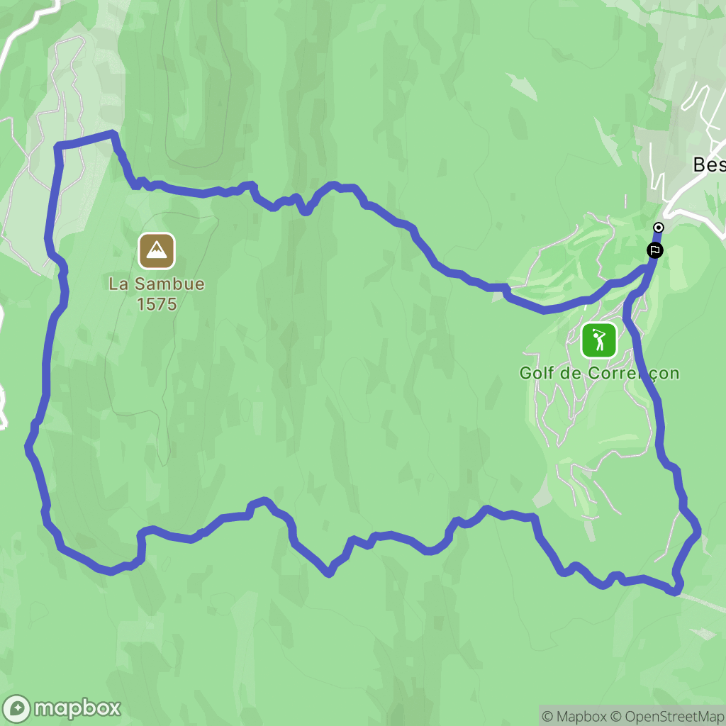 Corrençon-en-Vercors : carte du parcours de randonnée - France