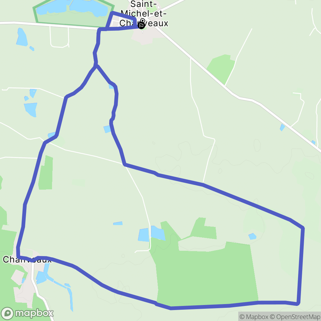 Ombrée d'Anjou : carte du parcours de randonnée - France