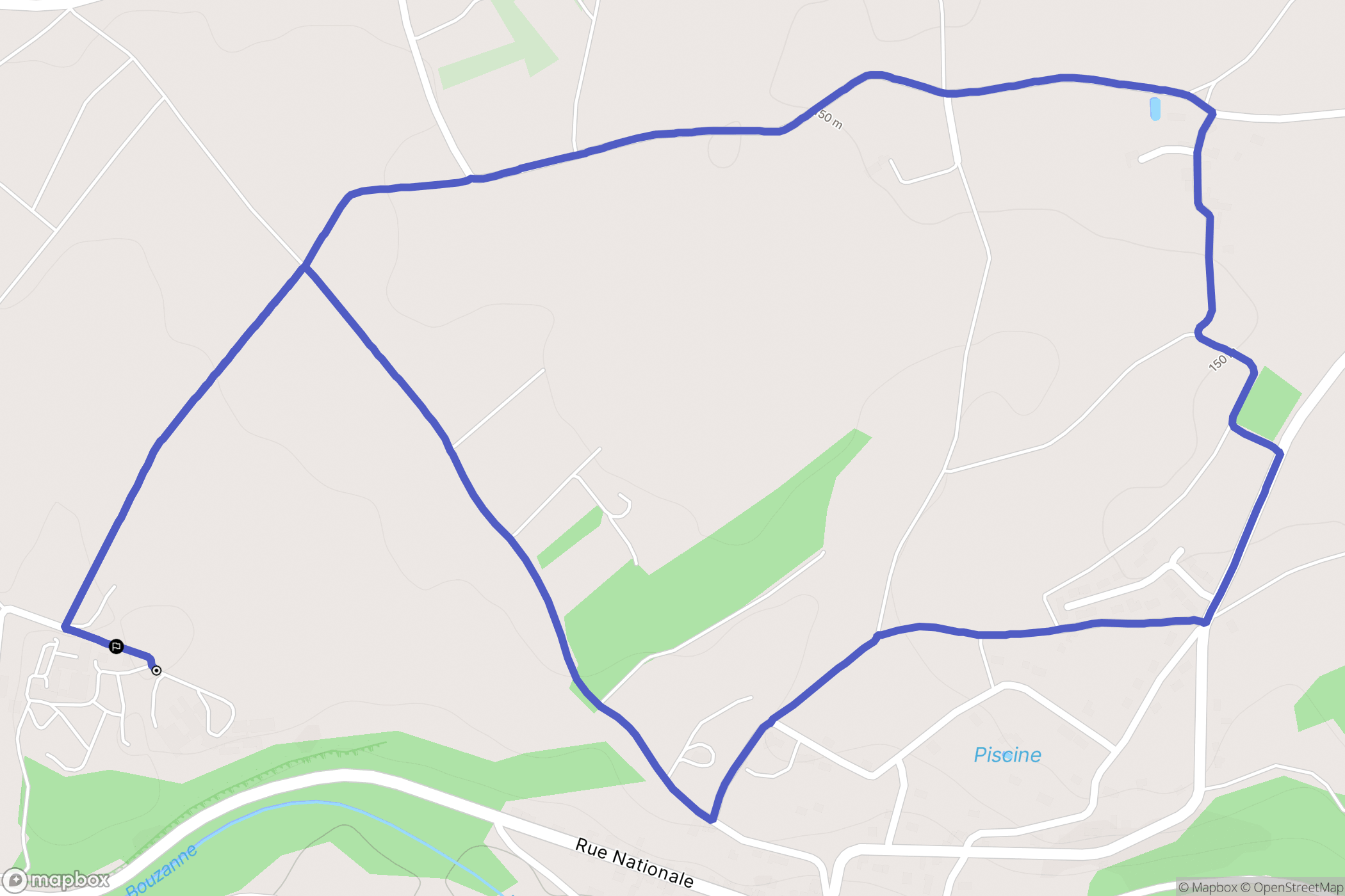 Chasseneuil : carte du parcours de randonnée - France