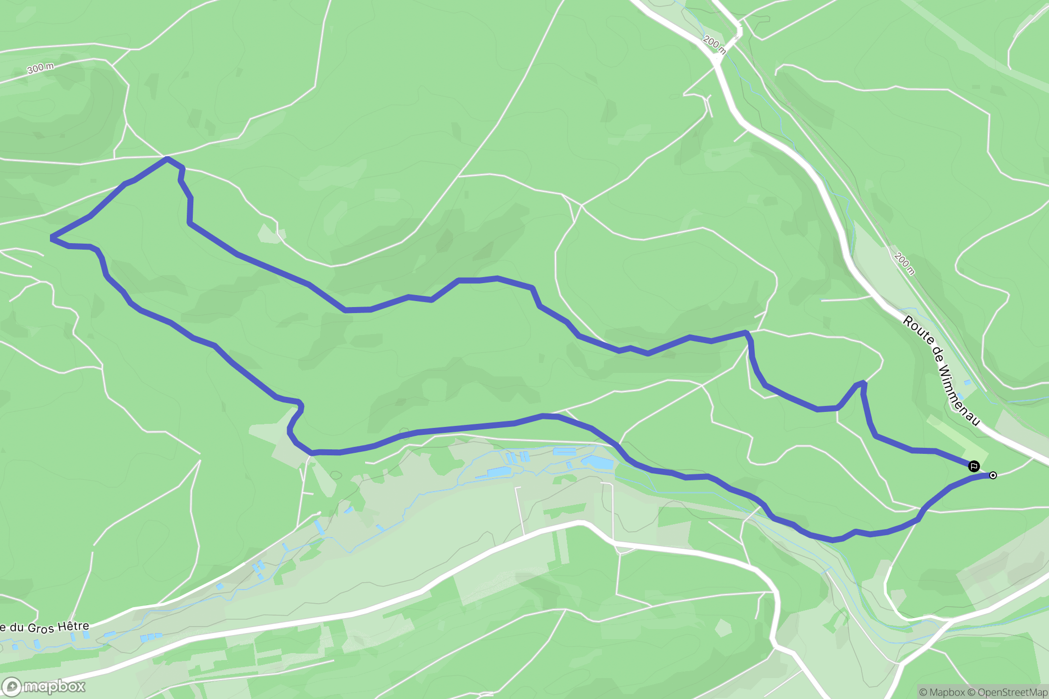 Ingwiller : carte du parcours de randonnée - France