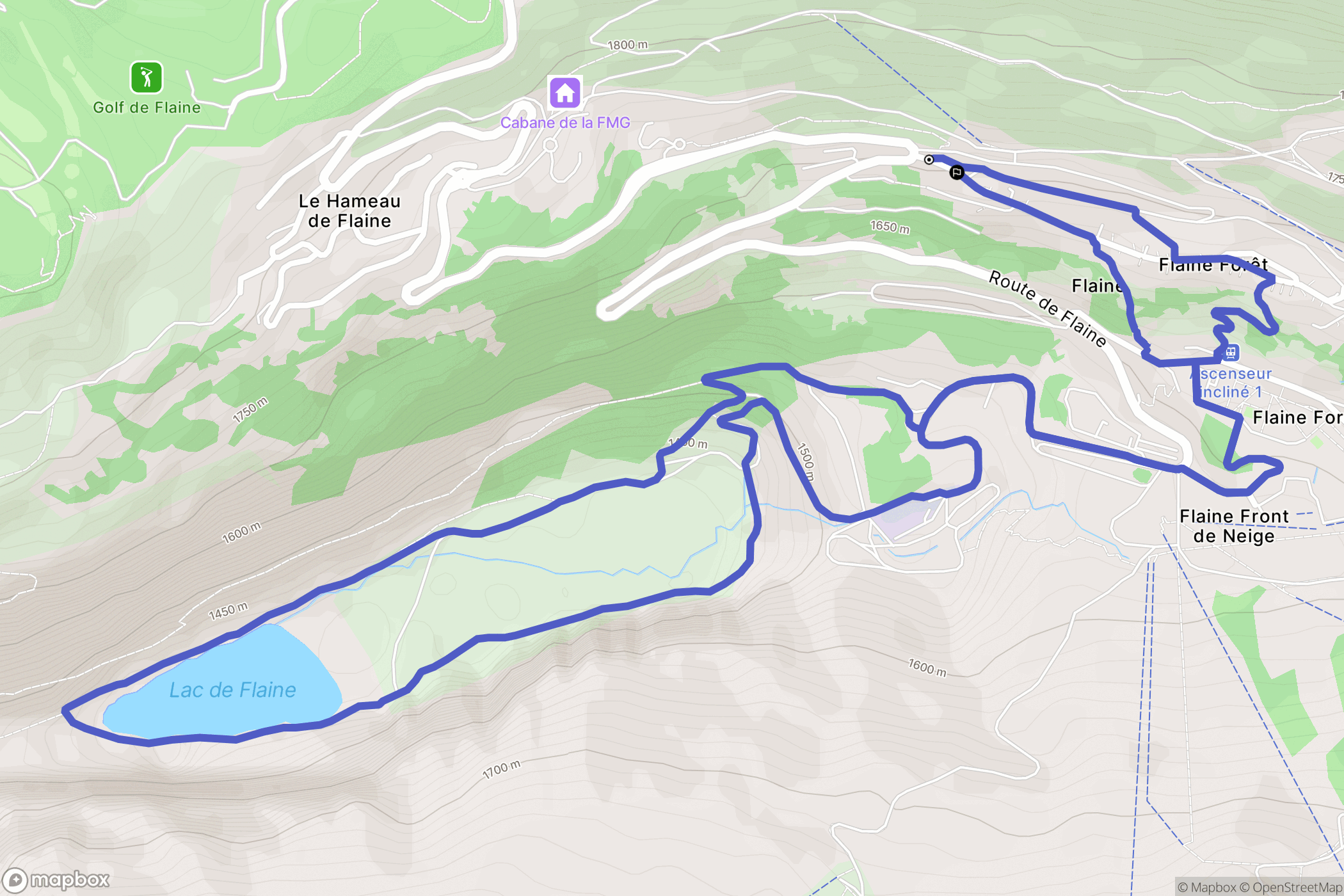 Arâches-la-Frasse : carte du parcours de randonnée - France