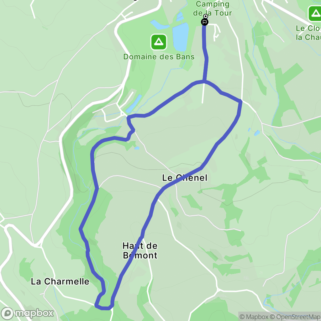 Corcieux : carte du parcours de randonnée - France