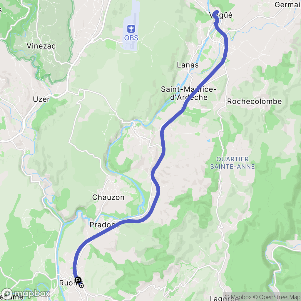 Ruoms: routekaart voor buitenactiviteiten - France