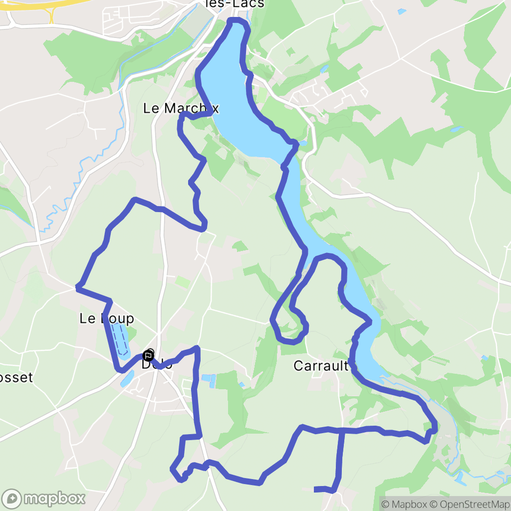 Jugon-les-Lacs-Commune-Nouvelle : carte du parcours de randonnée - France