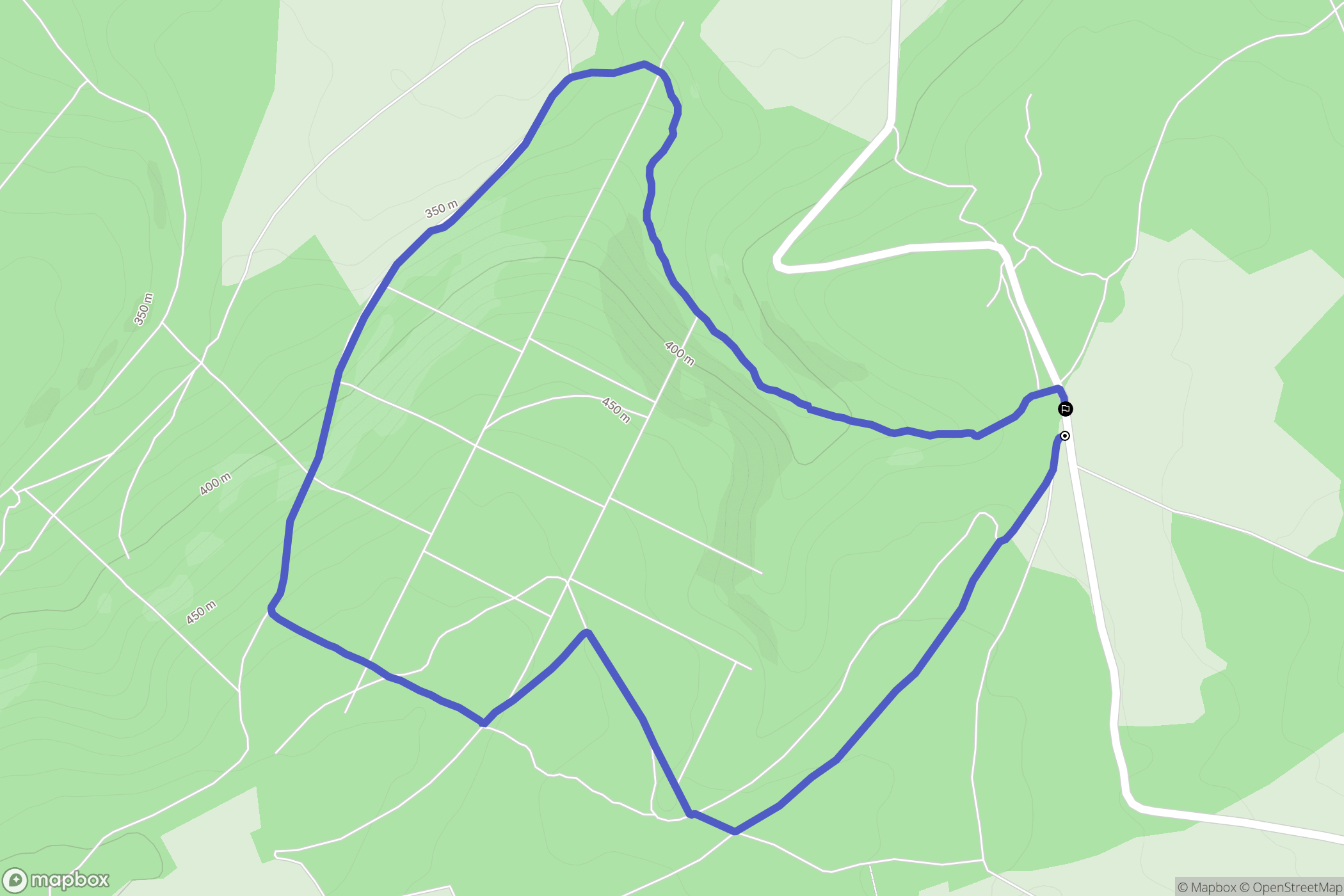Villecomte : carte du parcours de randonnée - France