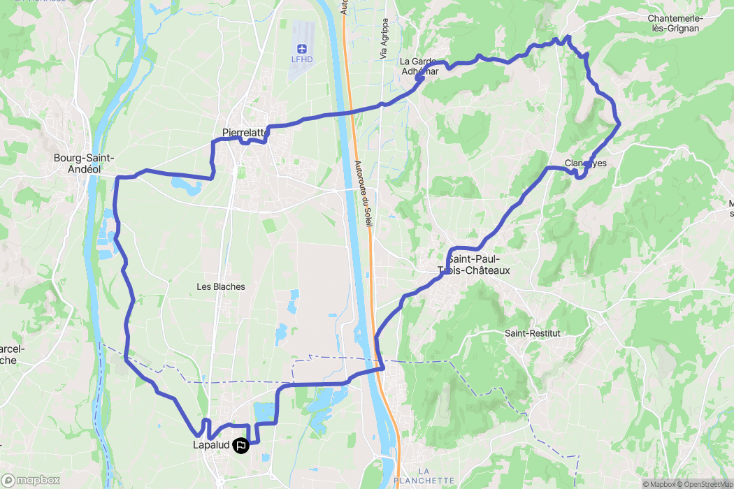 Lapalud : carte du parcours de randonnée - France
