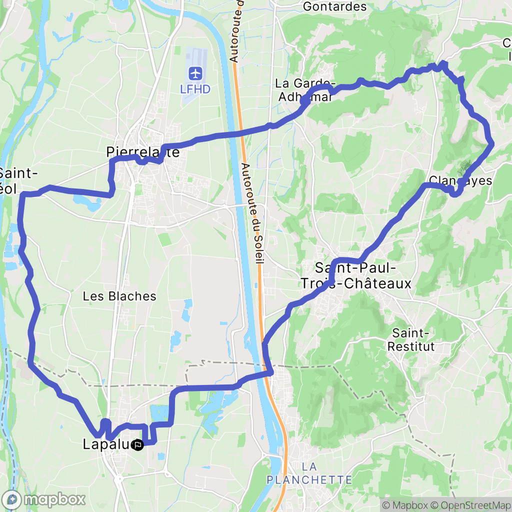 Lapalud : carte du parcours de randonnée - France