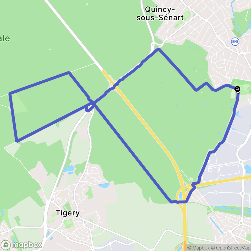 Combs-la-Ville : carte du parcours de randonnée - France