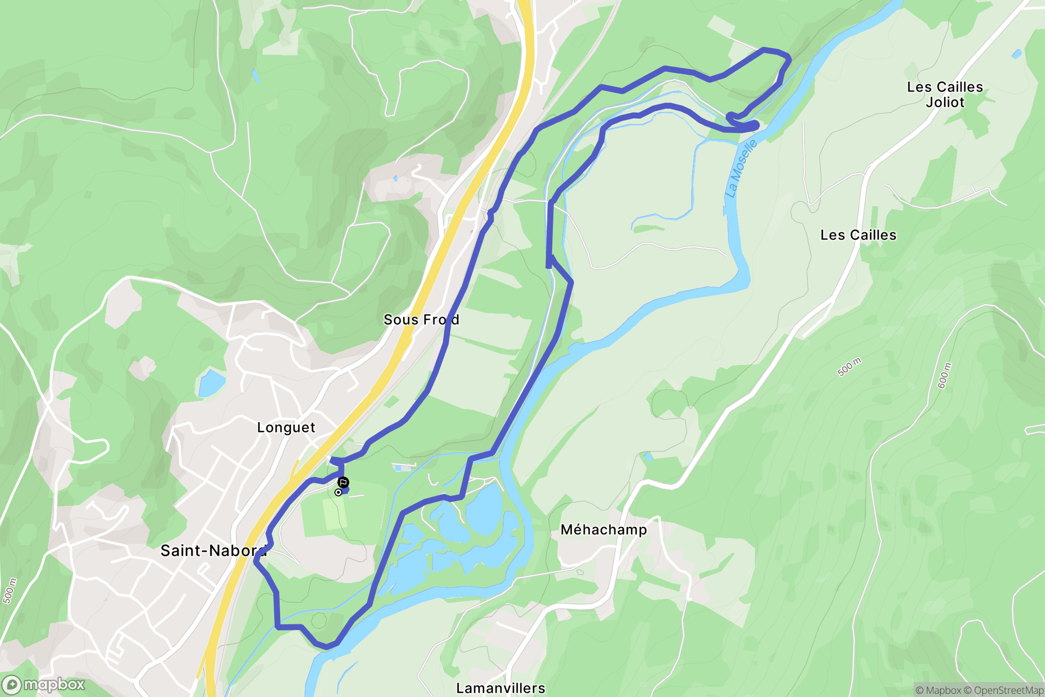 Saint-Nabord : carte du parcours de randonnée - France