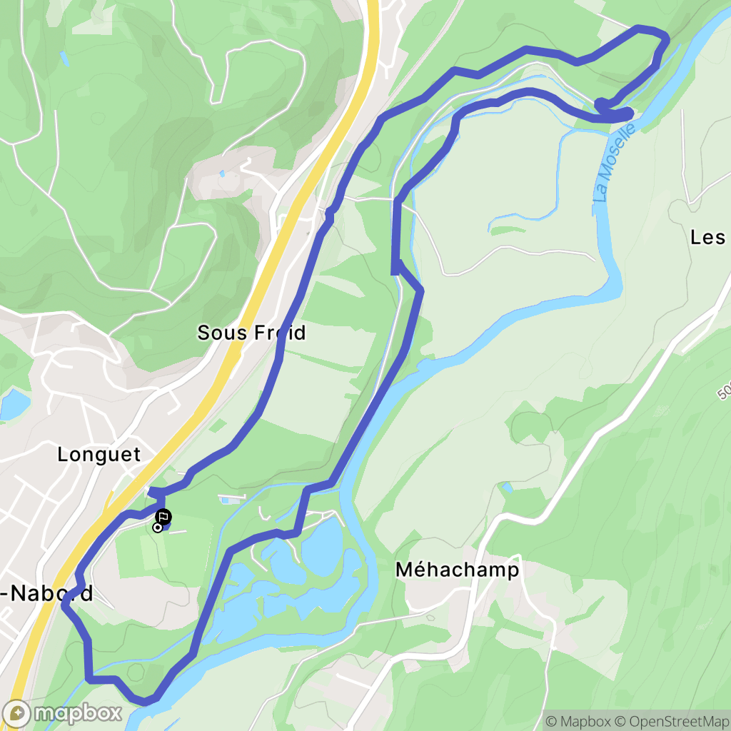 Saint-Nabord : carte du parcours de randonnée - France