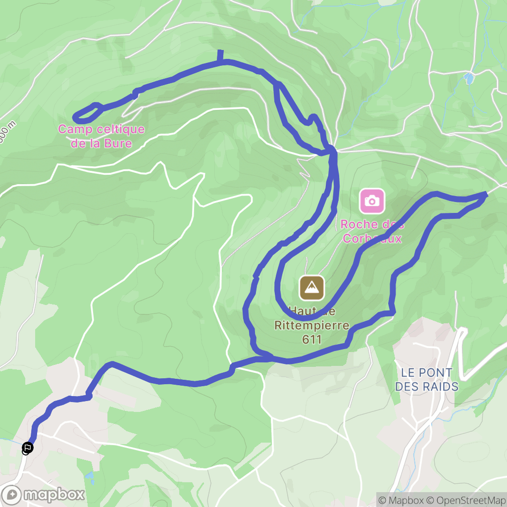 Saint-Dié-des-Vosges : carte du parcours de randonnée - France