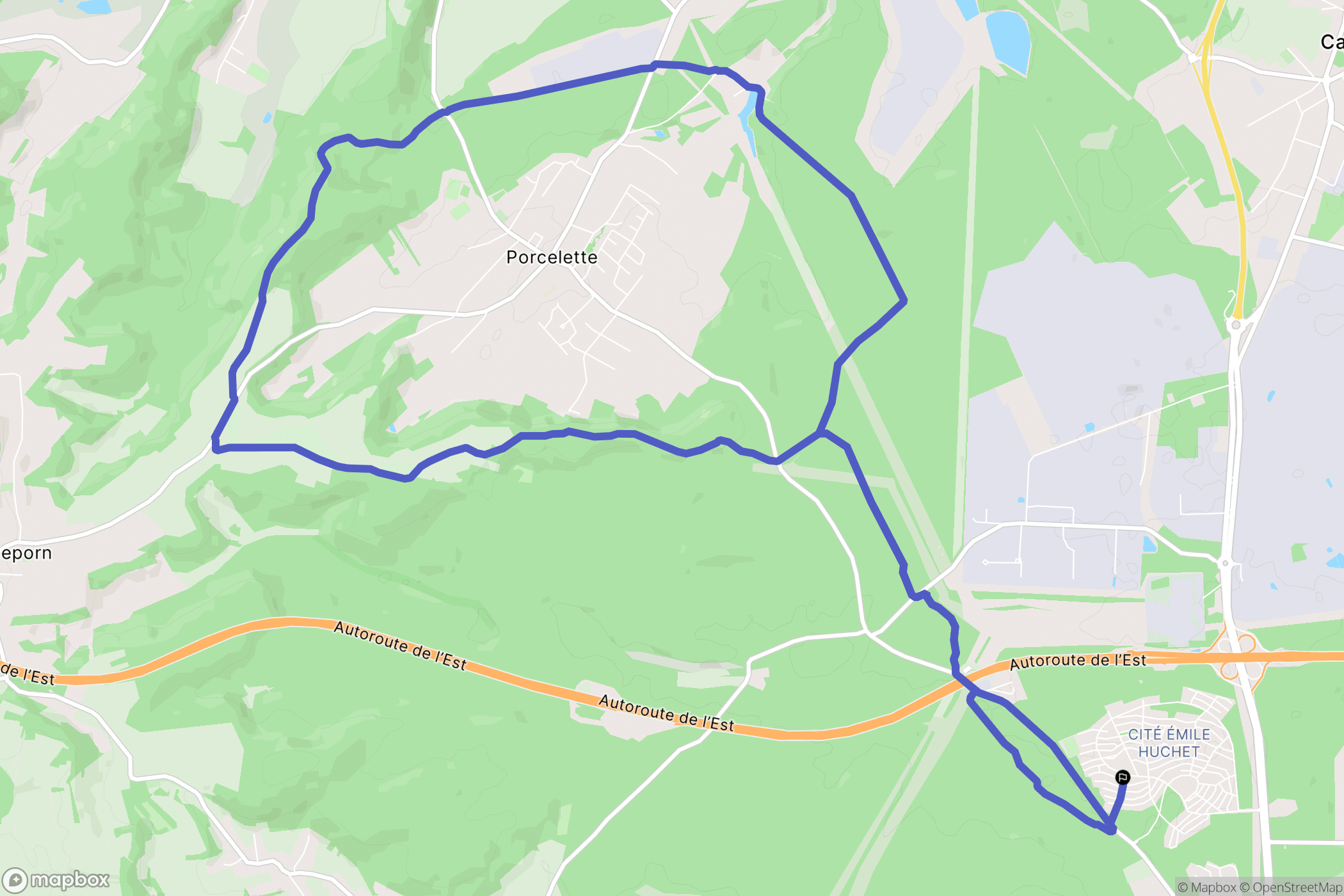 Saint-Avold : carte du parcours de randonnée - France
