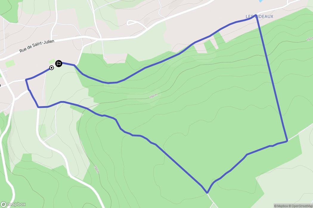 Verlin : carte du parcours de randonnée - France