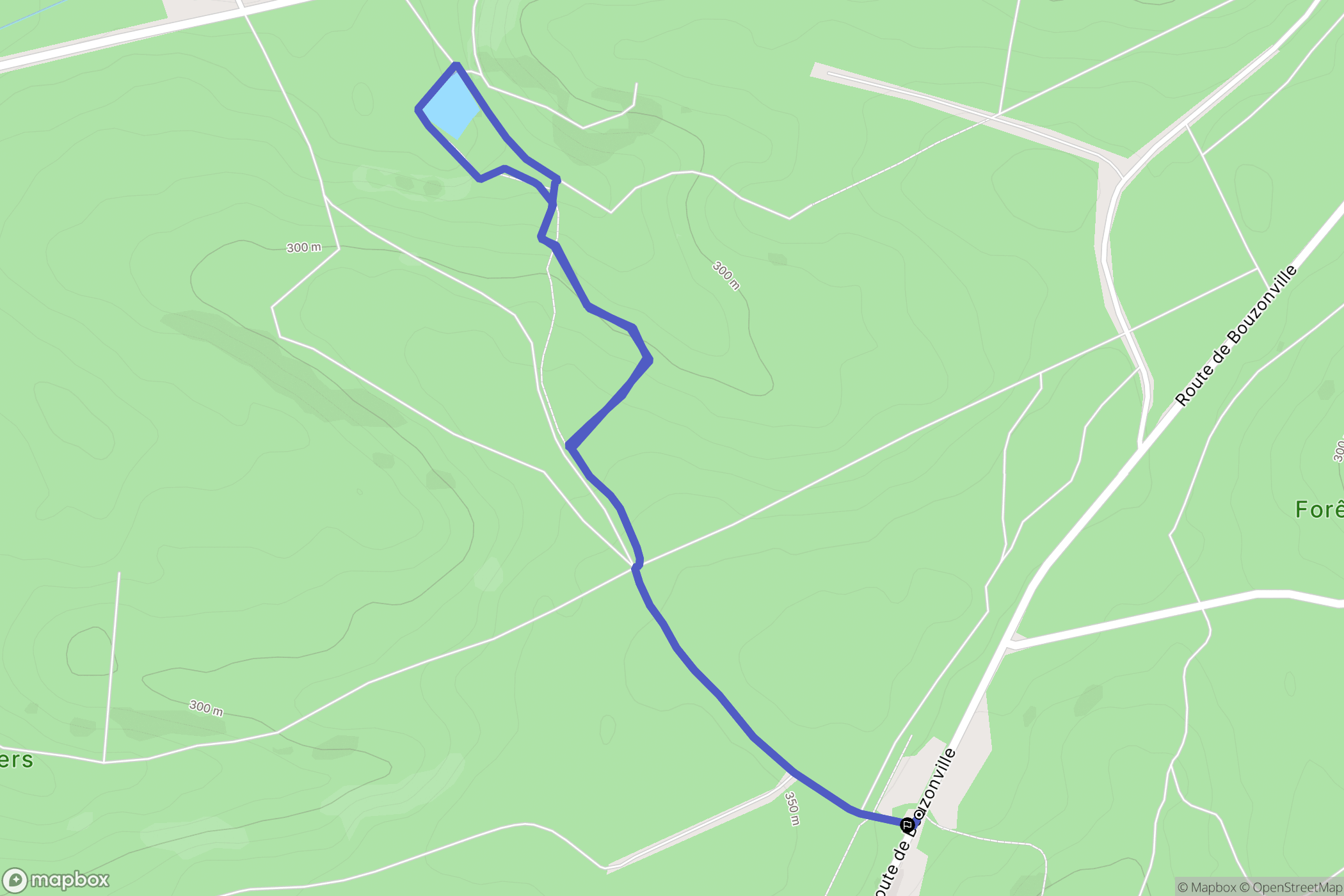 Charleville-Sous-Bois : carte du parcours de randonnée - France