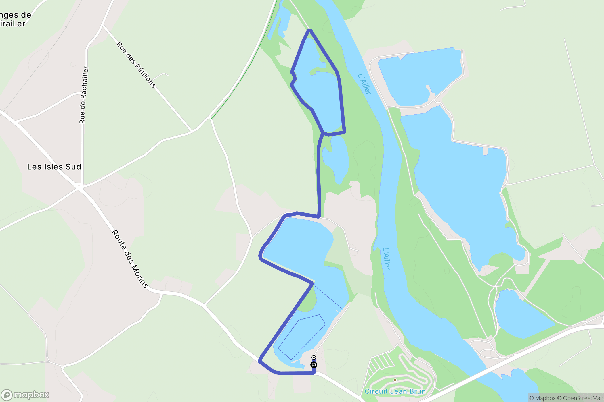 Paray-sous-Briailles : carte du parcours de randonnée - France