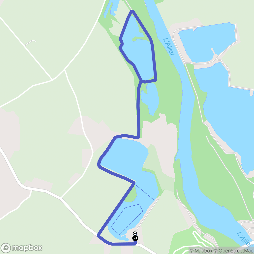 Paray-sous-Briailles : carte du parcours de randonnée - France