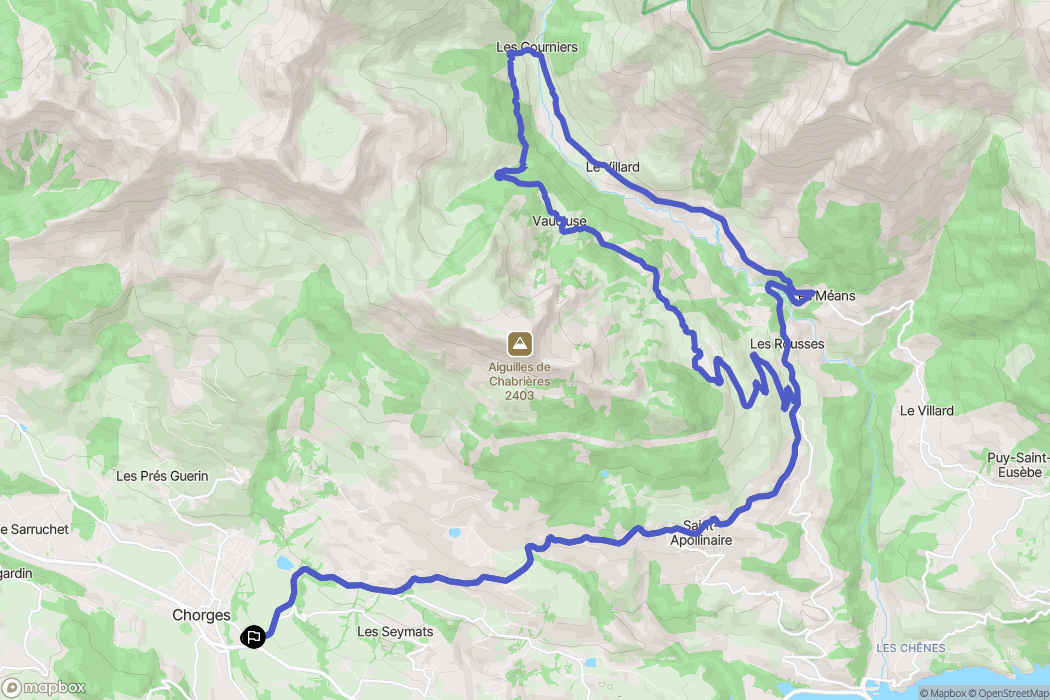 Chorges : carte du parcours de randonnée - France