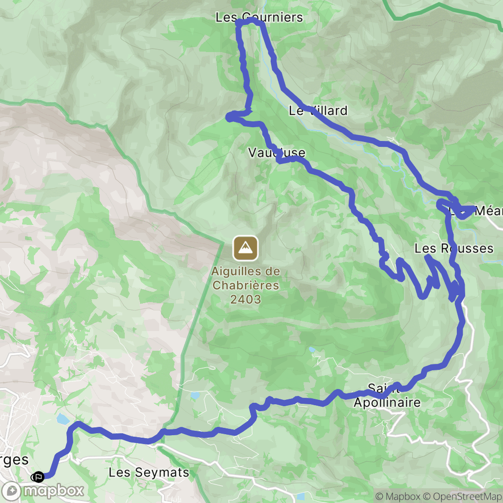 Chorges : carte du parcours de randonnée - France
