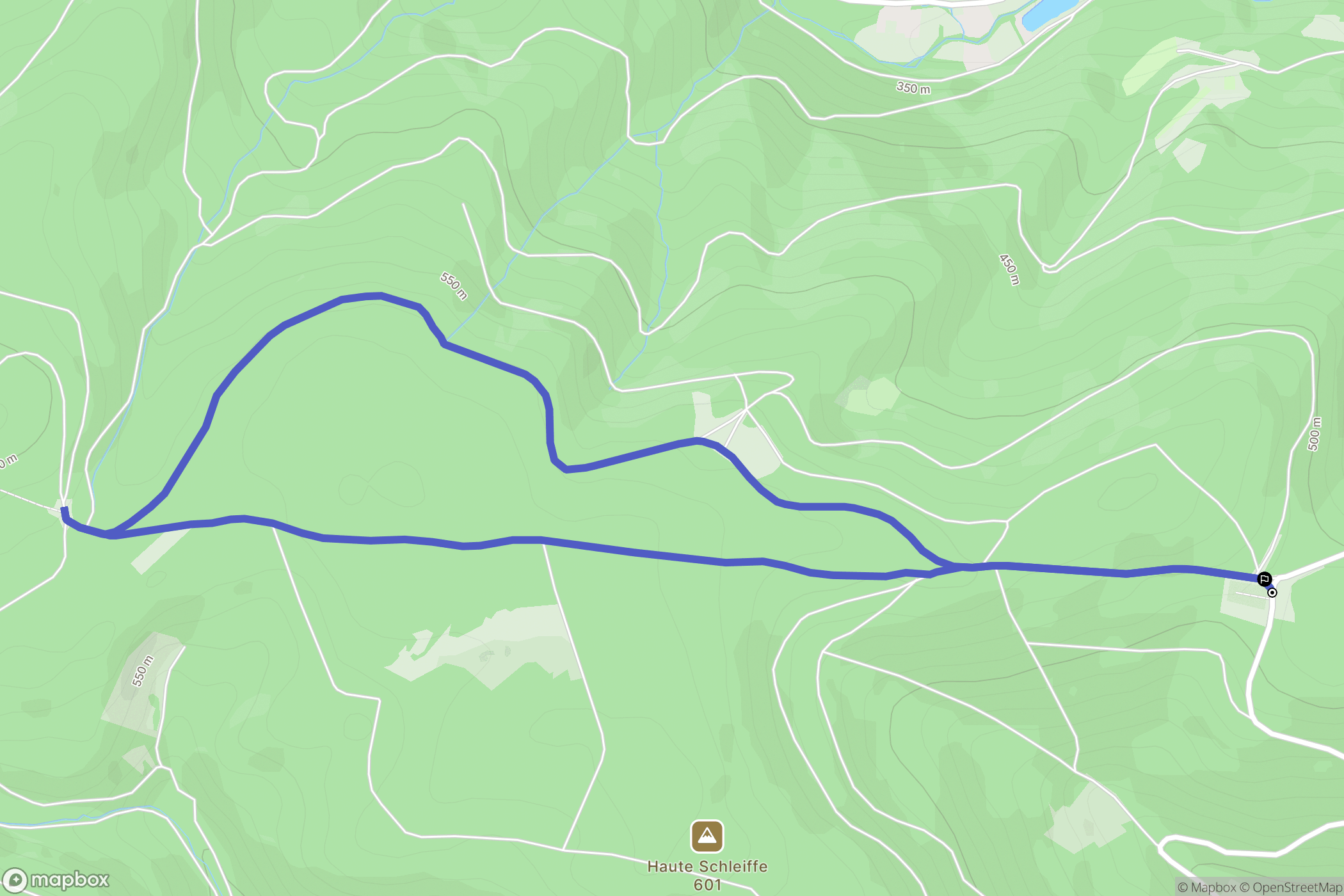 Wisches : carte du parcours de randonnée - France