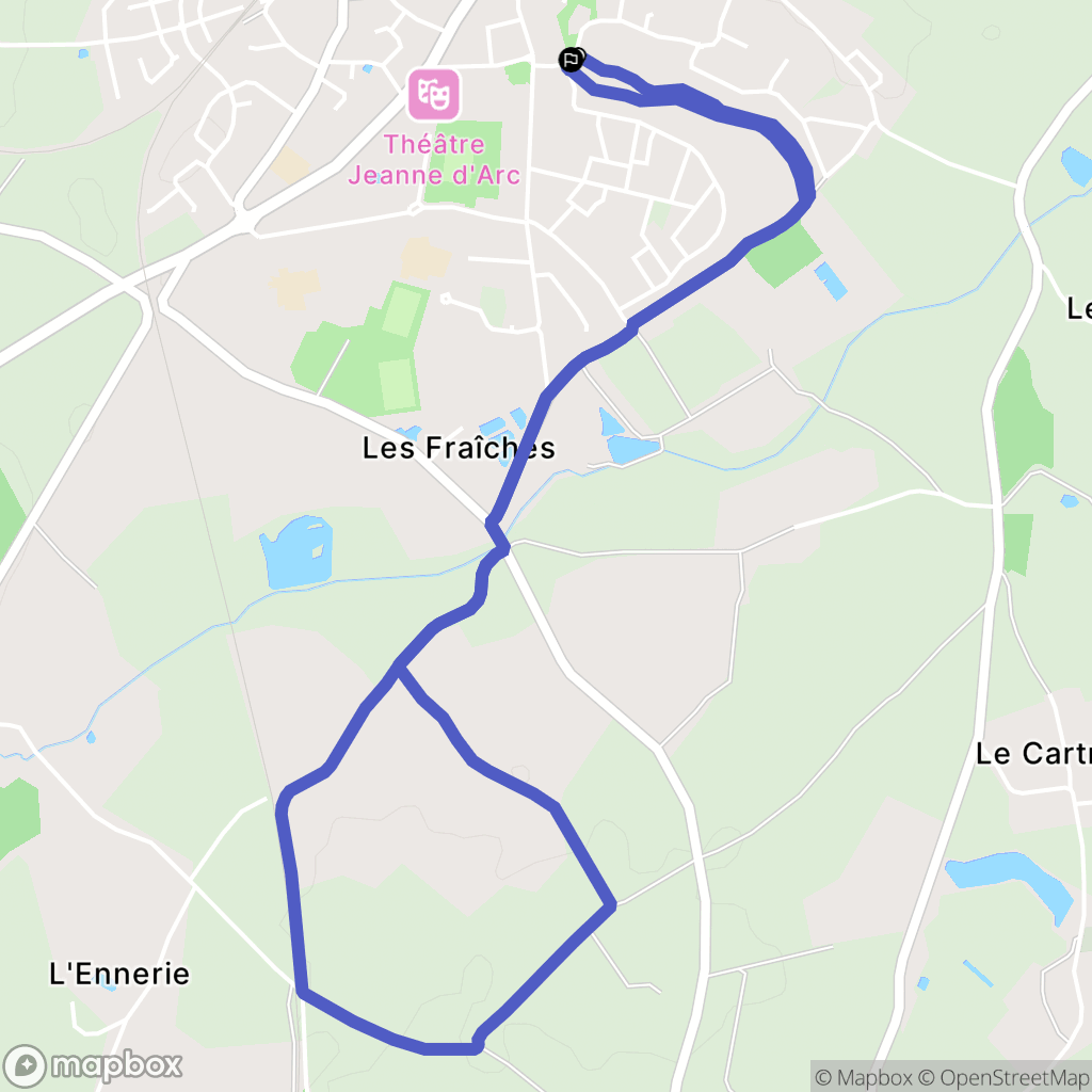 Sainte-Pazanne : carte du parcours de randonnée - France