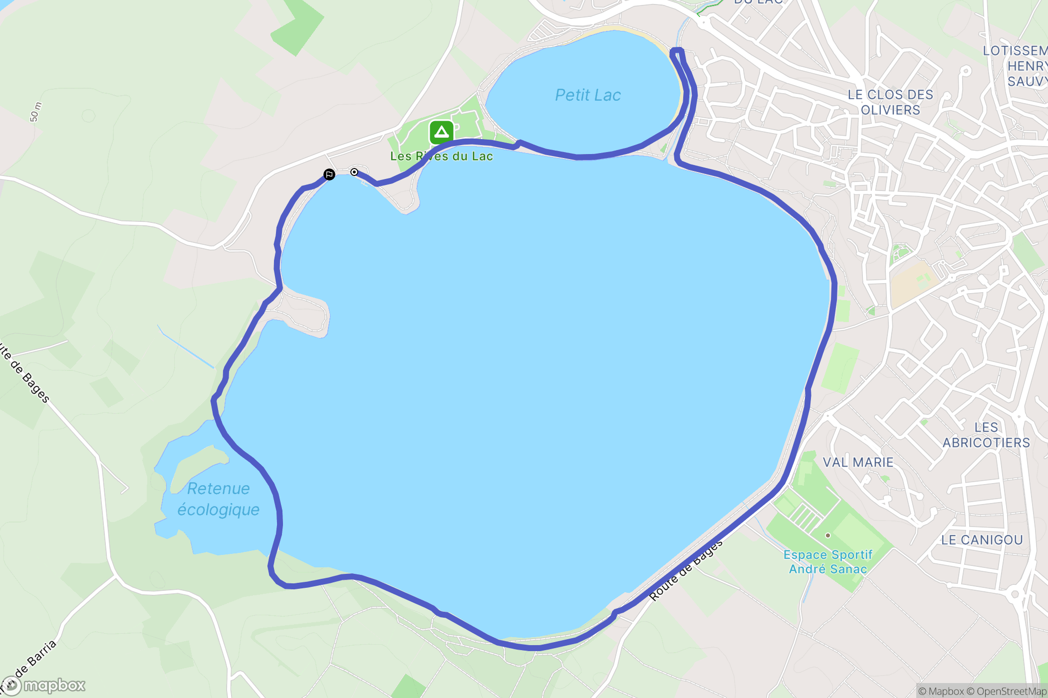 Villeneuve-de-la-Raho : carte du parcours de randonnée - France