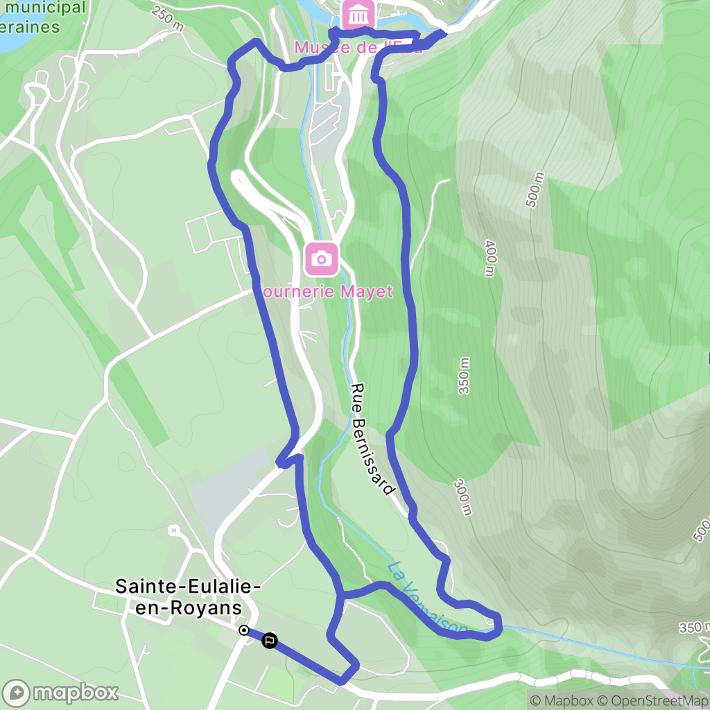 Sainte-Eulalie-en-Royans : carte du parcours de randonnée - France