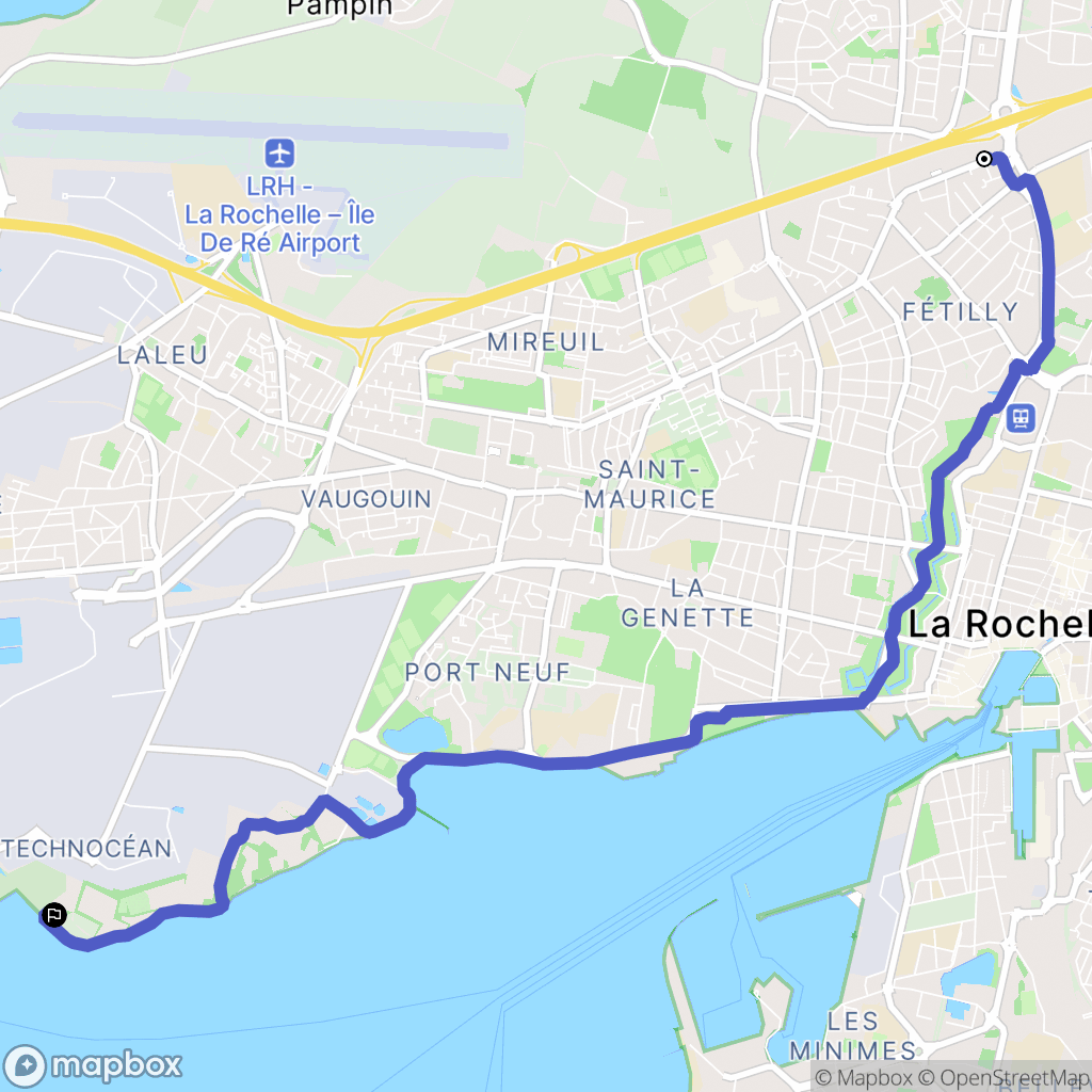 Lagord : carte du parcours de randonnée - France