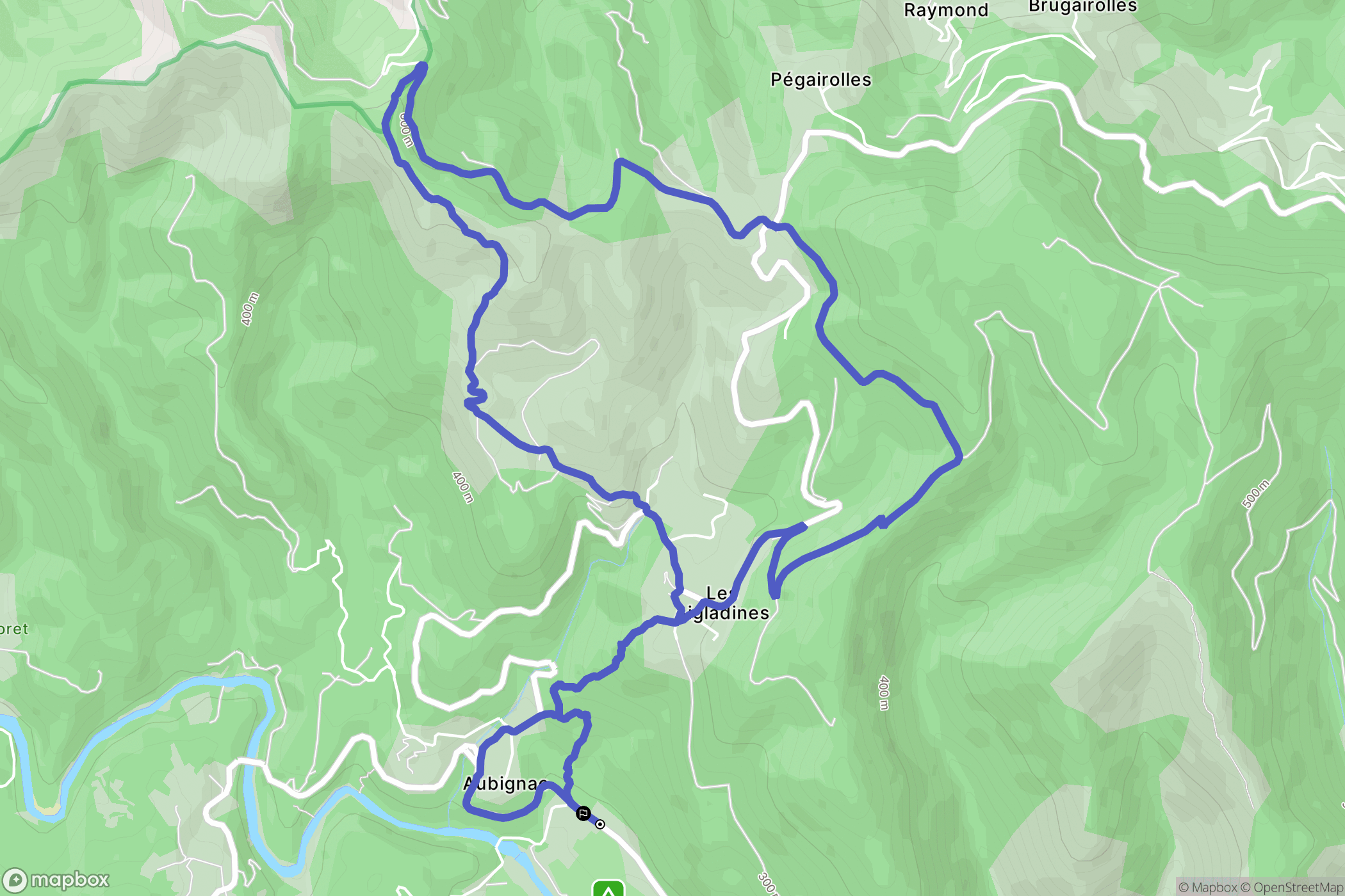 Mialet : carte du parcours de randonnée - France