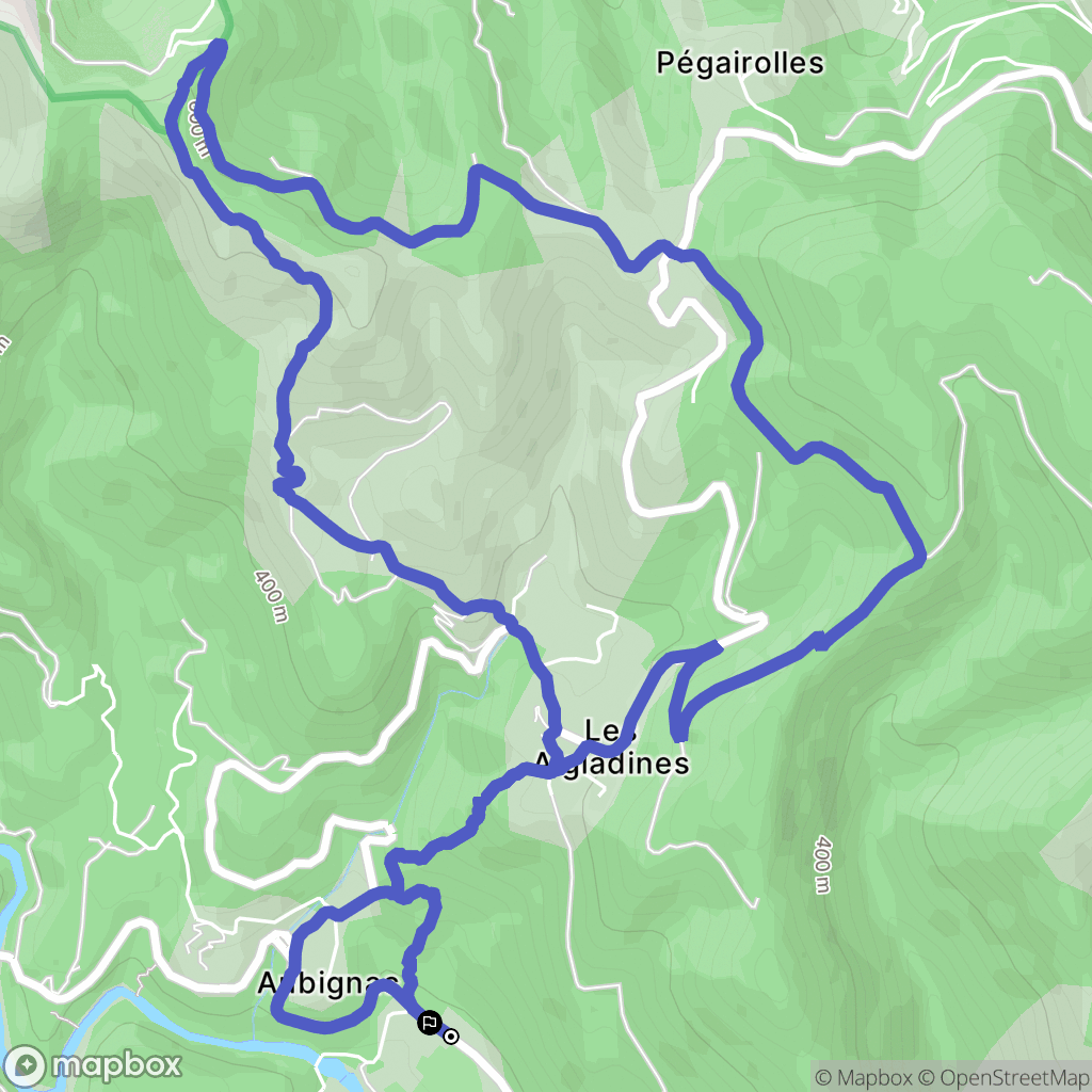 Mialet : carte du parcours de randonnée - France
