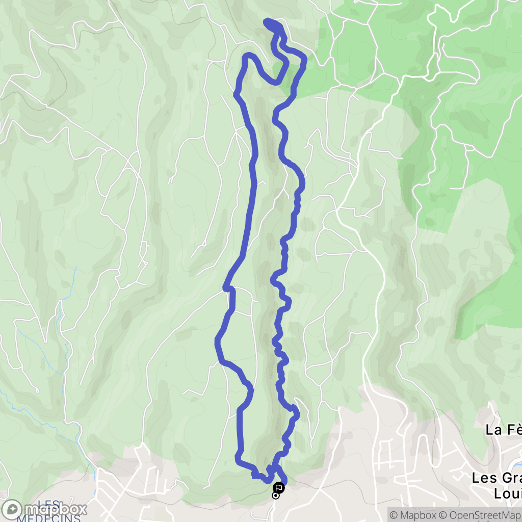 Allauch : carte du parcours de randonnée - France