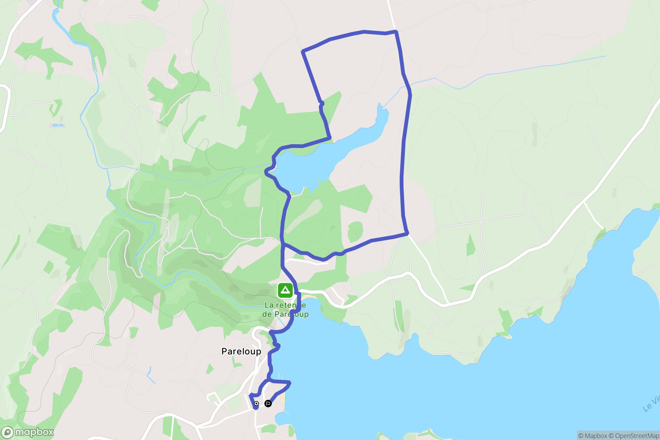 Arvieu : carte du parcours de randonnée - France