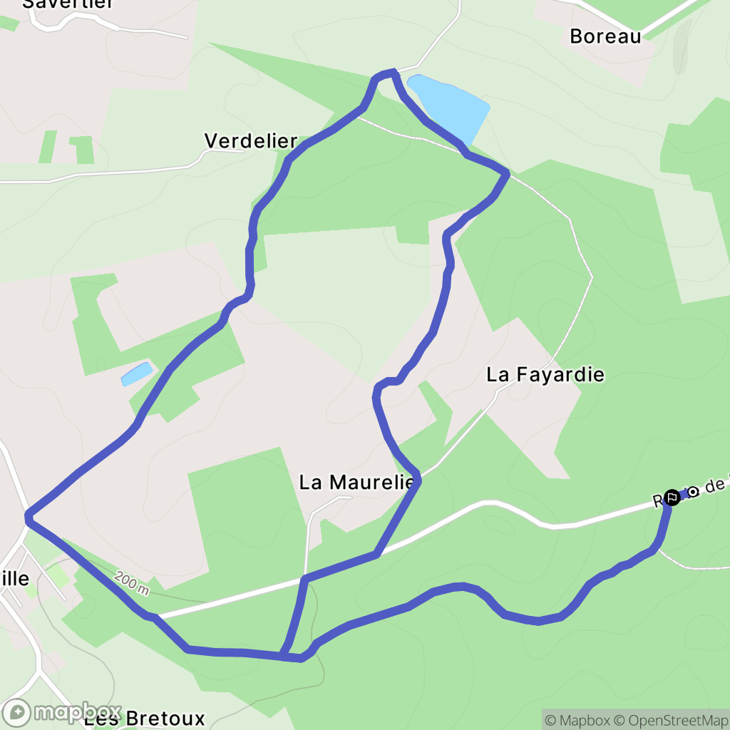 Cornille : carte du parcours de randonnée - France
