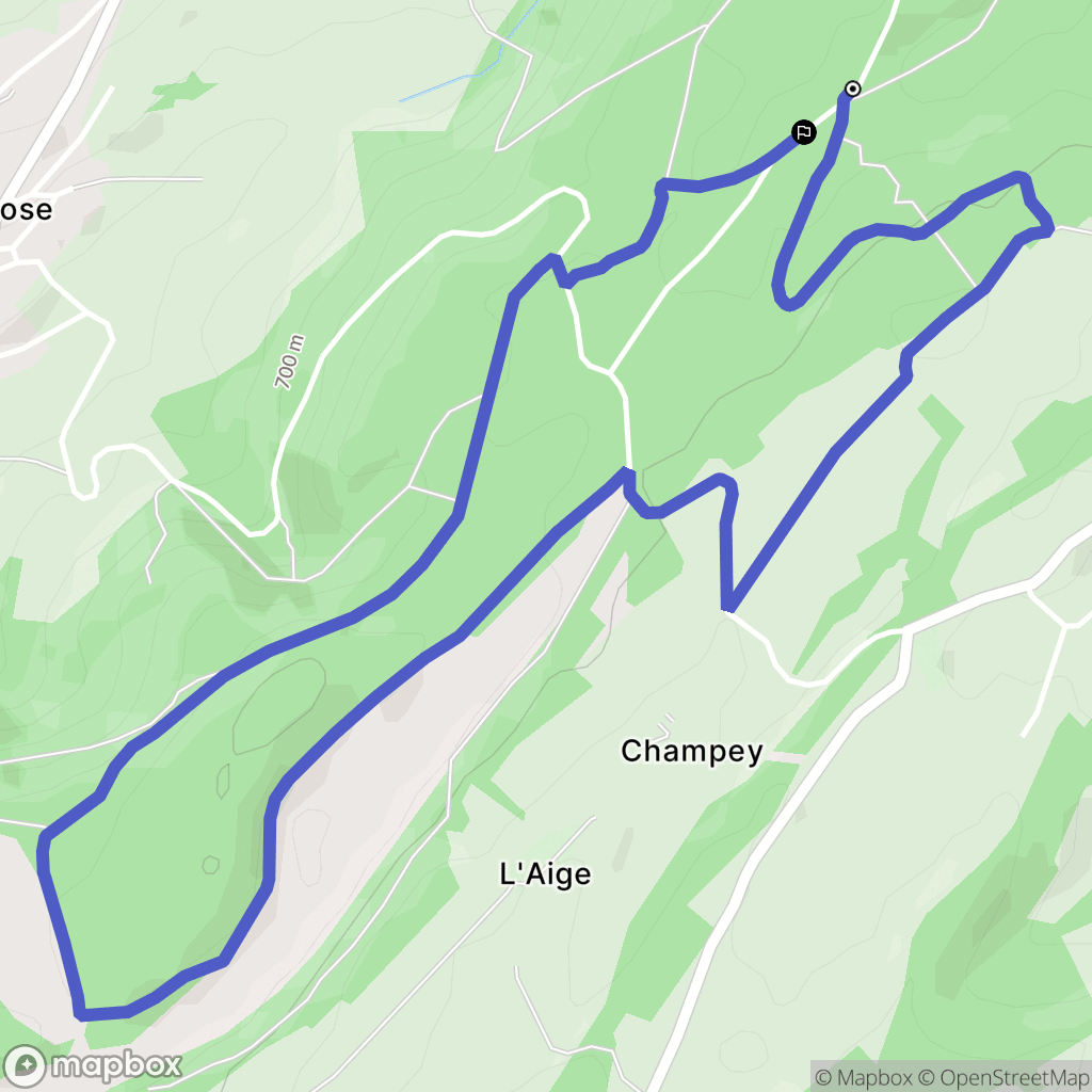 Les Premiers-Sapins : carte du parcours de randonnée - France