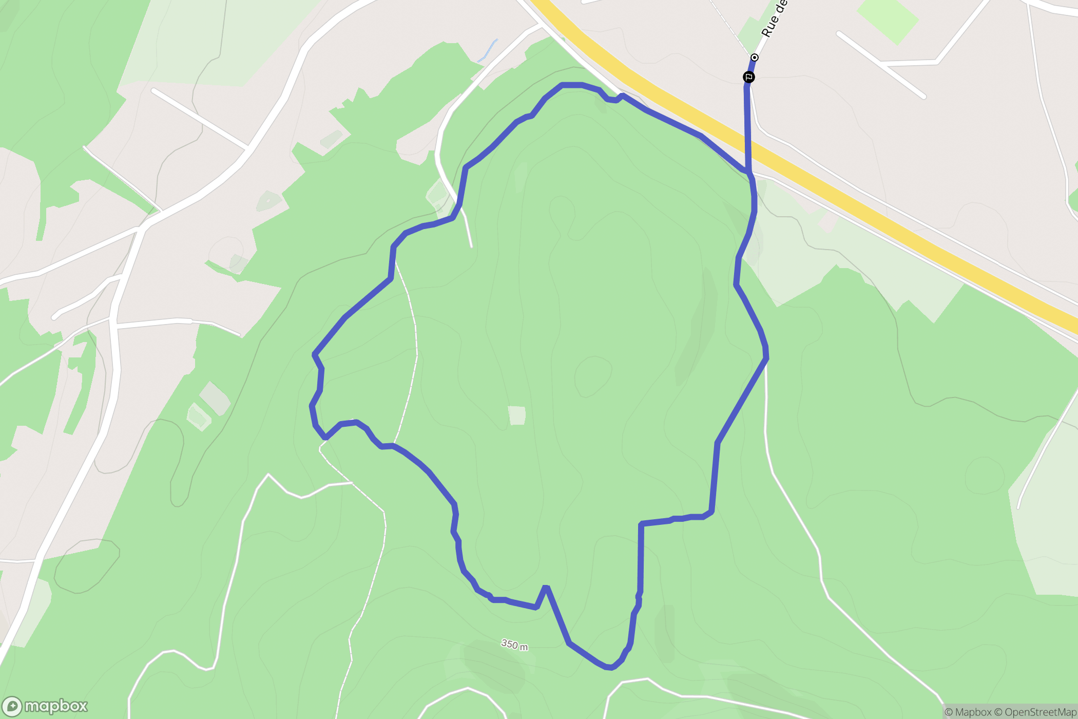 Thiaville-sur-Meurthe : carte du parcours de randonnée - France