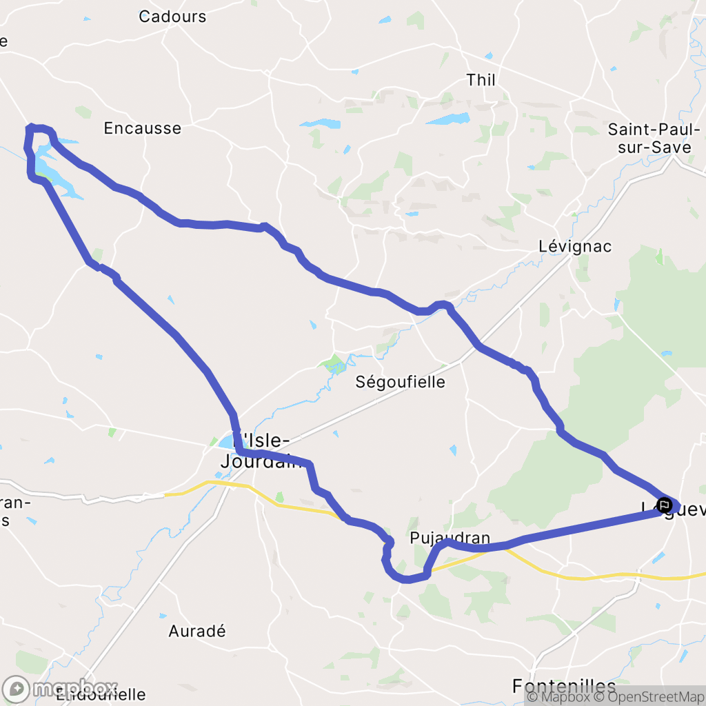 Léguevin : carte du parcours de randonnée - France