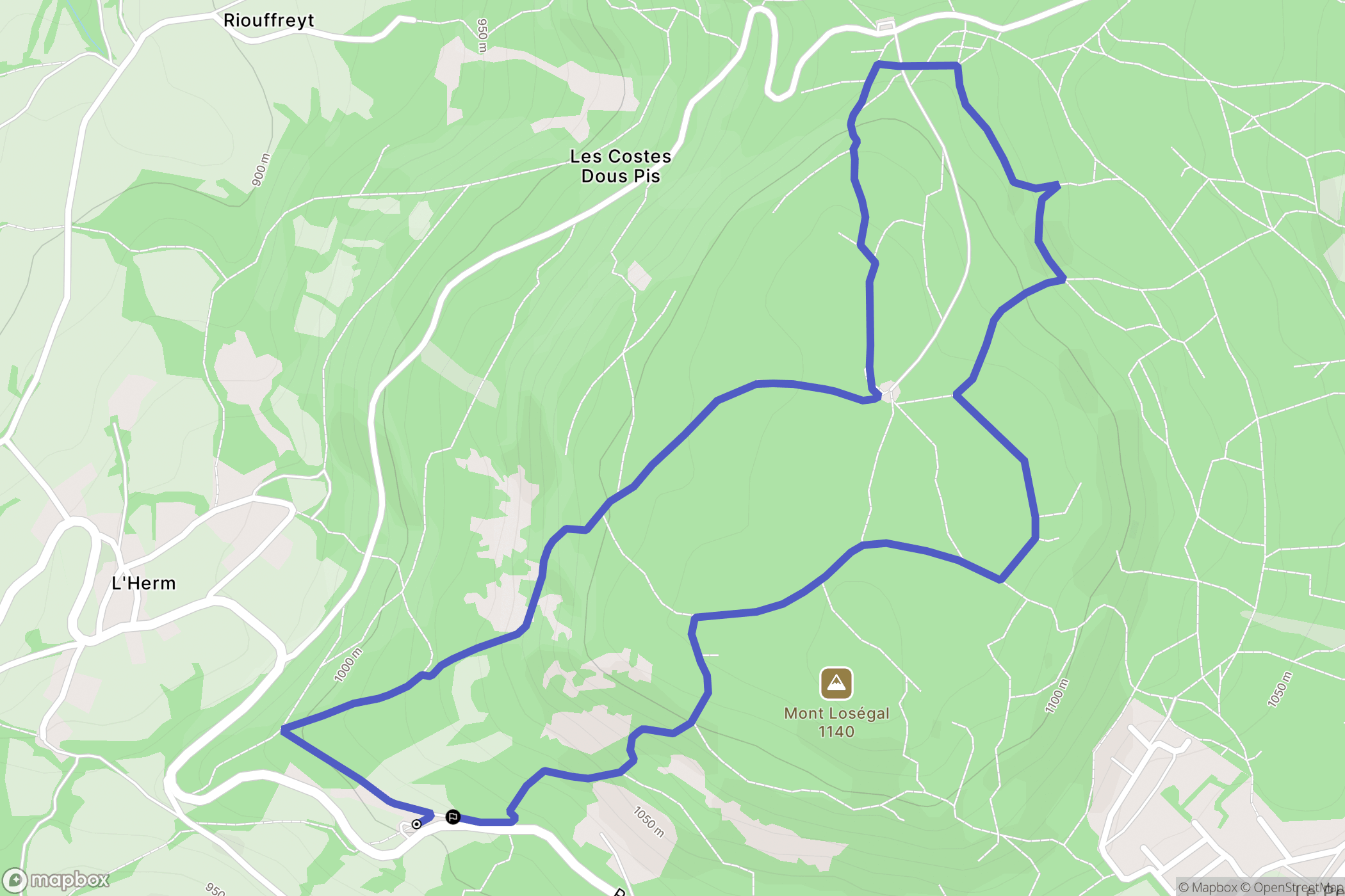 Le Pertuis : carte du parcours de randonnée - France