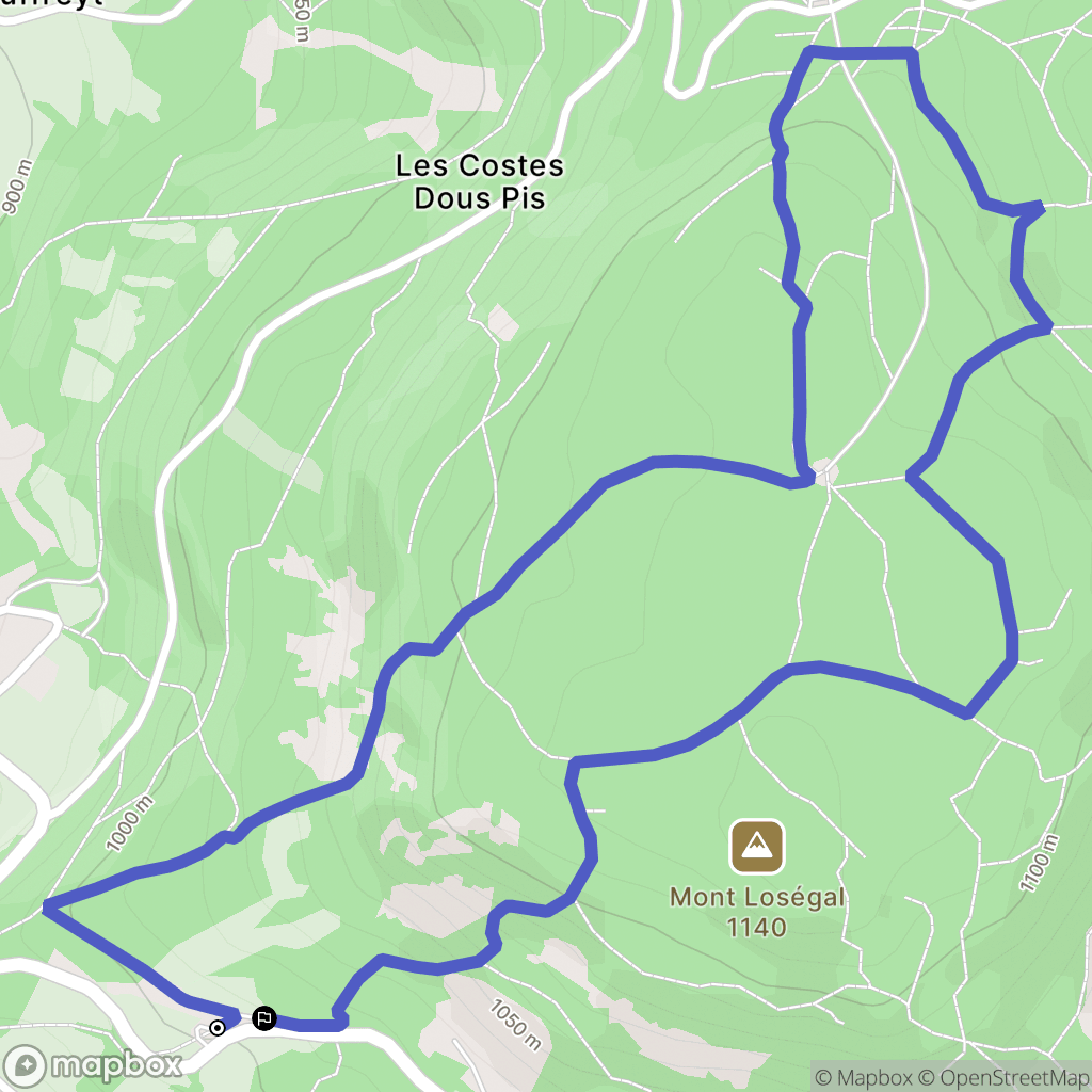 Le Pertuis : carte du parcours de randonnée - France